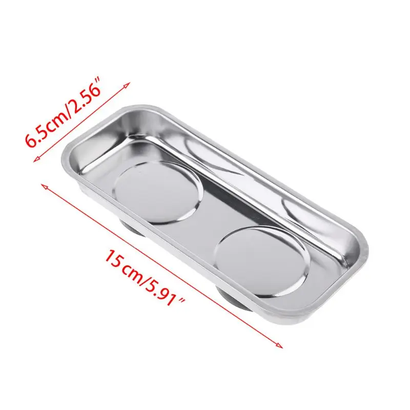 Magnet Screw Tray 15x6.5cm/5.91x2.56in Parts Holder Mechanic Tray