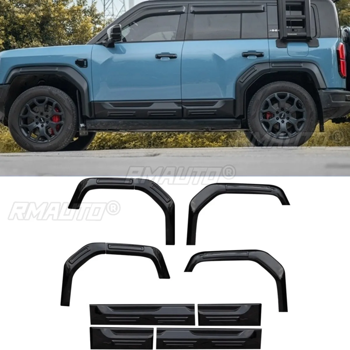 

For BYD Formula Leopard 5 Styling Kits Car Wheel Eyebrow Trim Molding Exterior Fender Mudguard Flap Splash Arches Body Kit