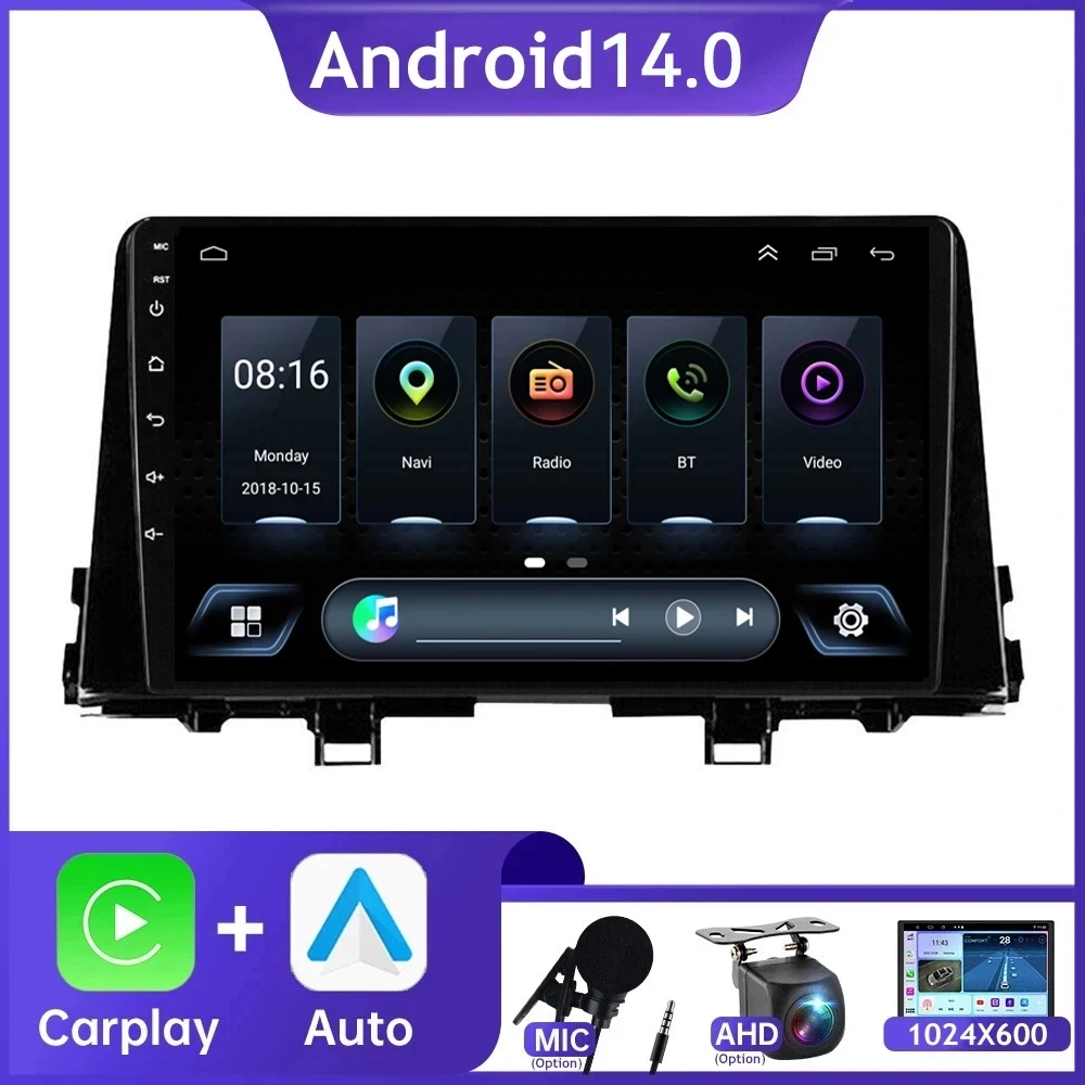 

Wireless Carplay WIFI+4G For KIA PICANTO Morning K 2016 -2019 Car Radio Autoradio Multimedia Player Navigation Stereo Android 14