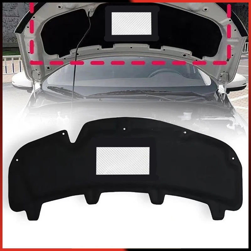 2015-2019 Heat Sound Insulation Cotton Pad for Honda City 2015 2016 2017 2018 2019 Accessories Engine Hood Soundproof Mat Cover