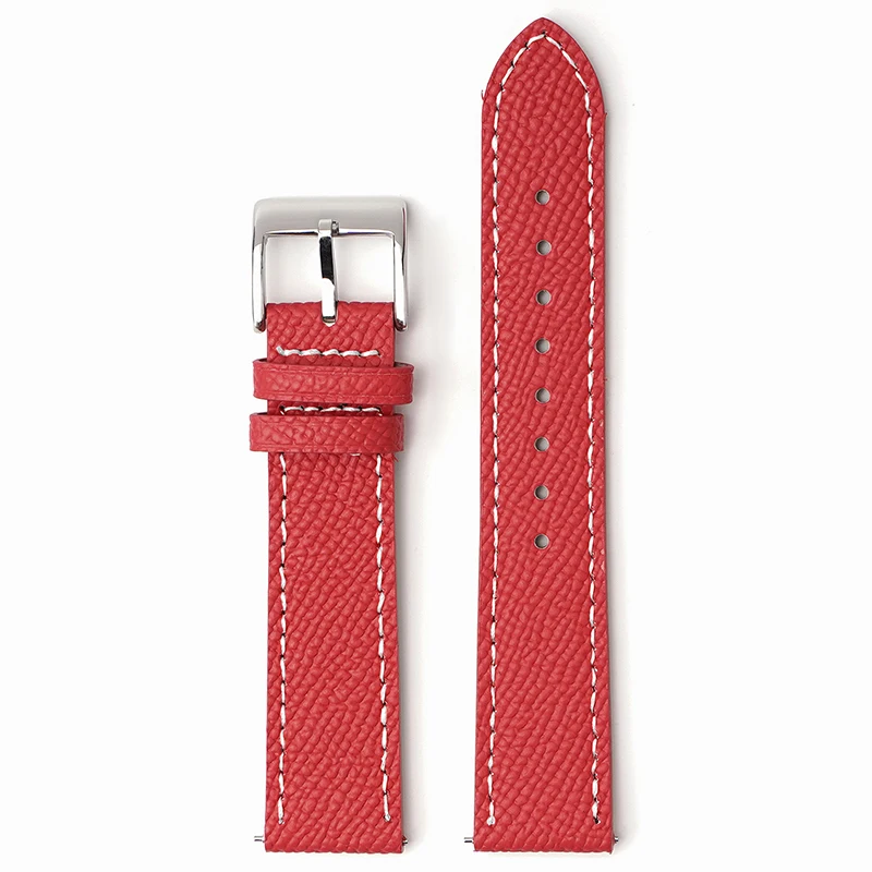 Epsom Uhrenarmband 18 mm 19 mm 20 mm 22 mm Kalbsleder-Uhrenarmband Schnellverschluss-Uhrenarmband Handgefertigter Armbandgürtel mit Palmenmuster – Detail 26