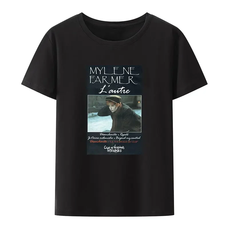 French Singer Actress Mylene Farmer Modal Tees Cool Humor Funny Women Graphic T Shirts Harajuku Street Fashion Hipster Shirt