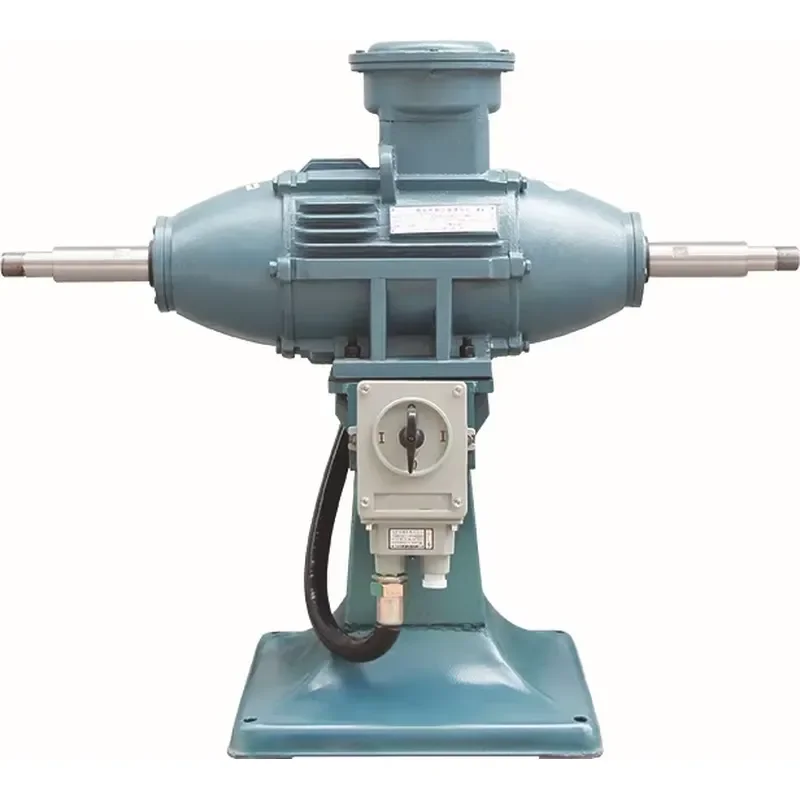 Double Head Woodworking Polishing Machine 2840RPM Vertical Table Grinder for Coconut Shell Sanding Professional Bench Tool