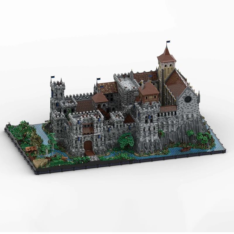 112744pcs Moc Complete Medieval Castle Model Moc Building Bricks Castle Modular DIY Sets Assembly Blocks Toys Christmas Gifts