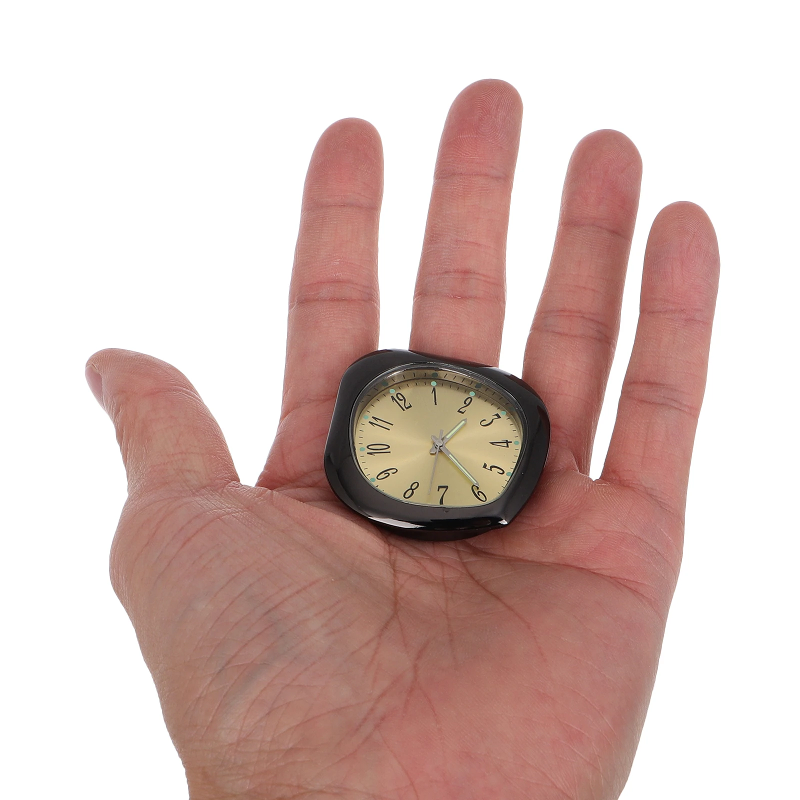 

Glow in Dark Car Clock Quartz Dashboard Timepiece Compact Metal Design Easy Install Air Vent Bike Accessories