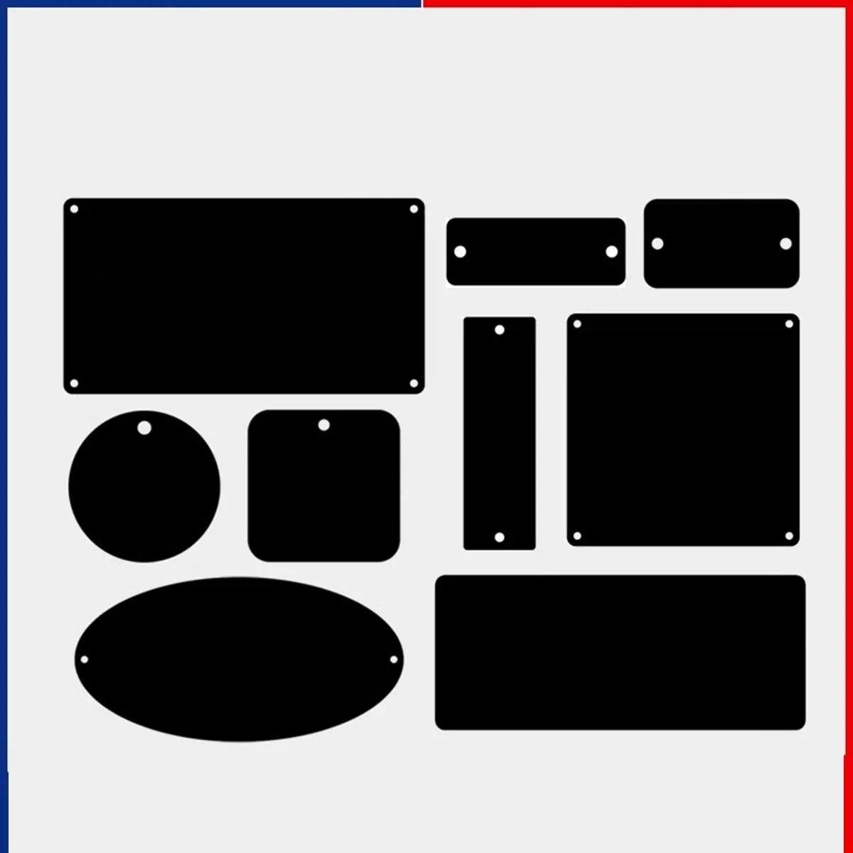 Customized Blank Nameplate Made Of Black Aluminum Plate Material image 6
