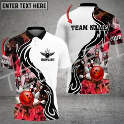 Custom Name Strike Bowling Player Retro 3DPrint Streetwear Summer Tattoo Harajuku Polo Shirts Jersey Streetwear Short Sleeves X7