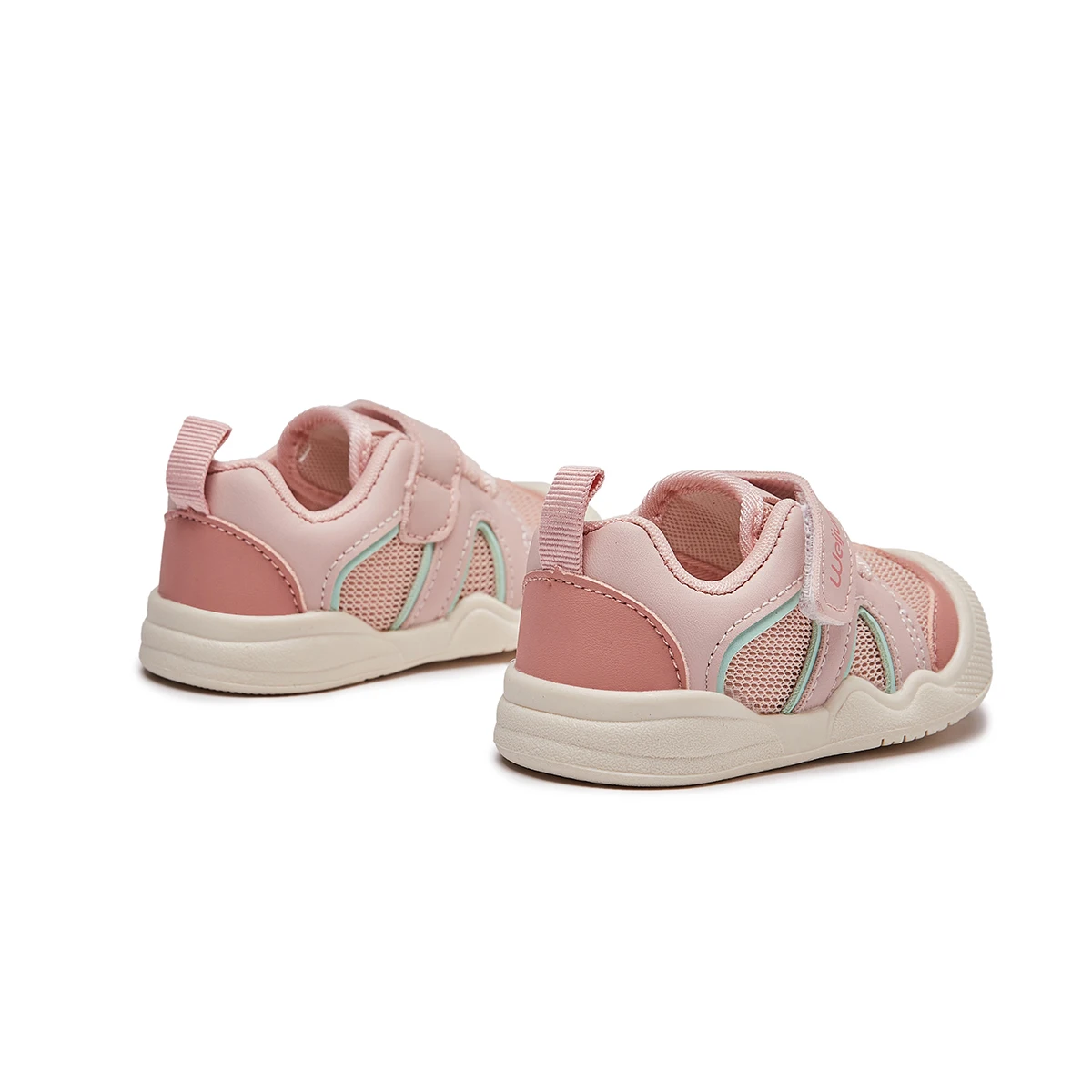 حذاء رياضي للأطفال البنات والأولاد بنعل مطاطي غير قابل للانزلاق من الفيلكرو ومضاد للصدمات للأصابع للأطفال الرضع #2