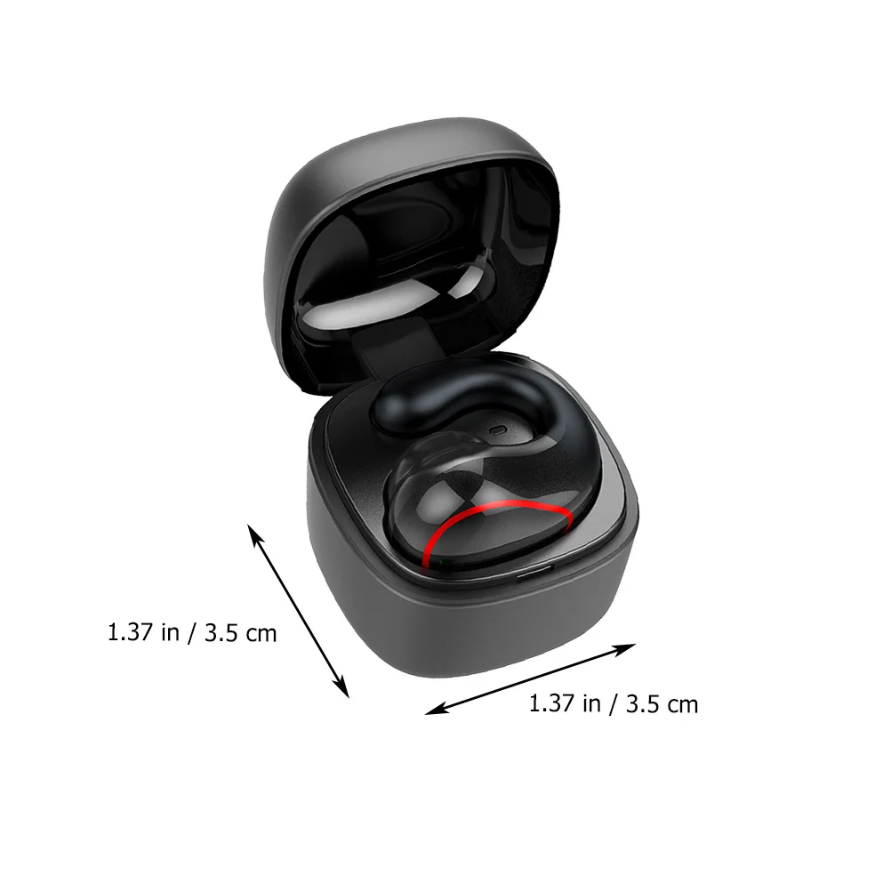 

Wireless Headphones Non in ear Sports Bone Conduction Black Hook Design Lightweight Comfortable Long term Use High