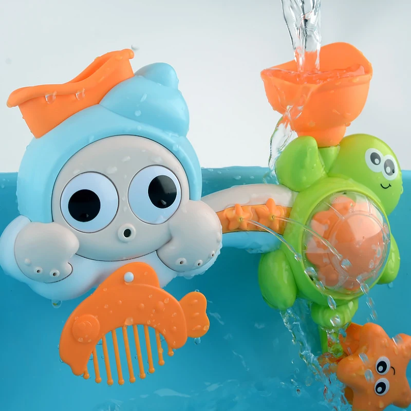 Baby Kids Bath Toy Suction Cup Track Water Games Toys Children Water Bathroom Bath Shower Water Bath Toy Child Beach Toy Gifts