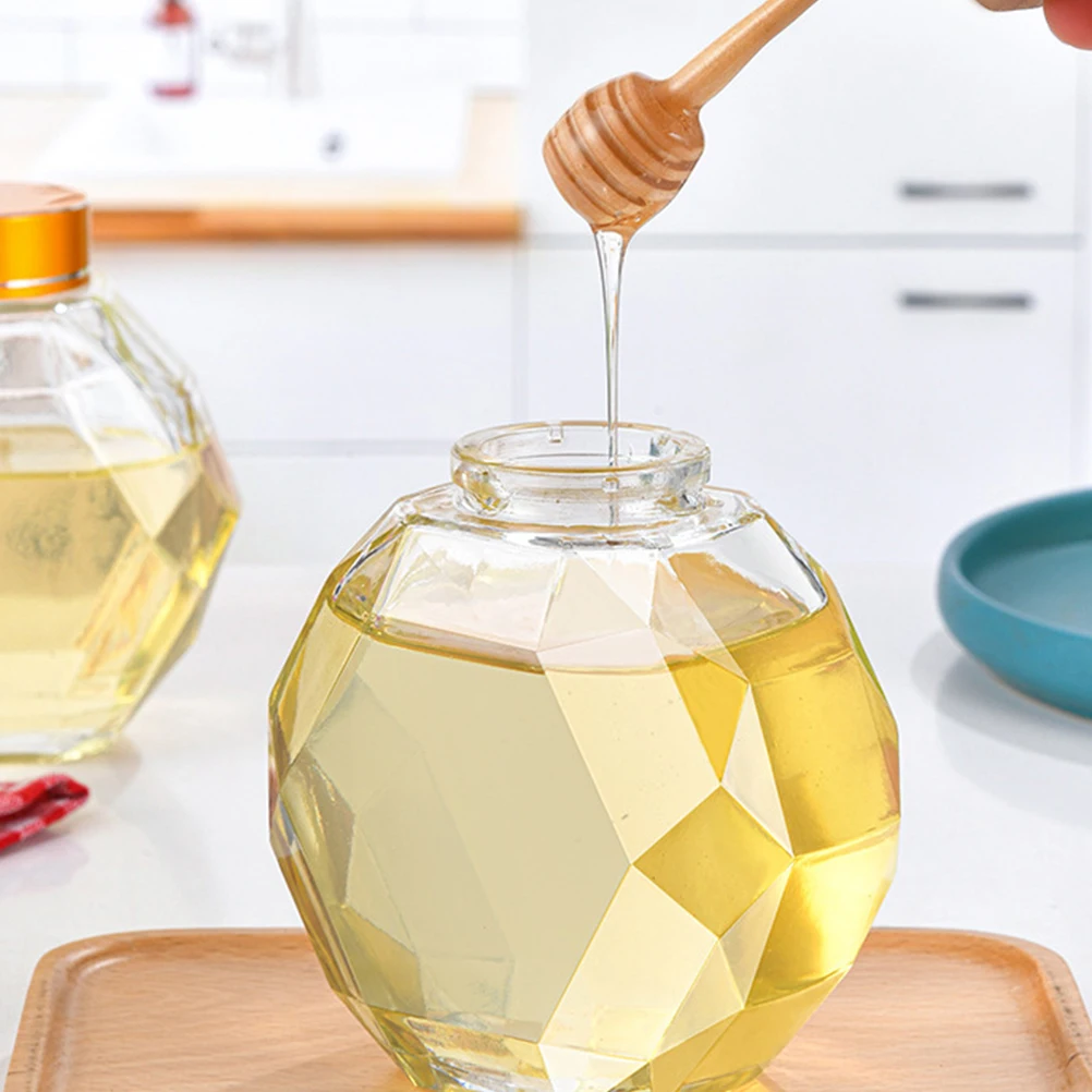

2 шт. бутылки с медом, контейнеры для хранения продуктов, стеклянные герметичные банки, кухонные кофейные зерна, прозрачные бутылки для круп, канистры для сухих фруктов