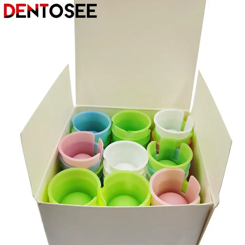 100Pcs Dental Mixing Cup Bowls Multi-Purpose Dappen Dish Bowls Mixed Color Dental Disposable Consumables