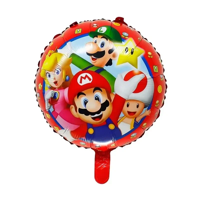 Super Mario Cartoon Latex aluminium Film Balloon decorazione per feste di compleanno per bambini puntelli Yoshi Peach Figure Balloon Toys Gifts