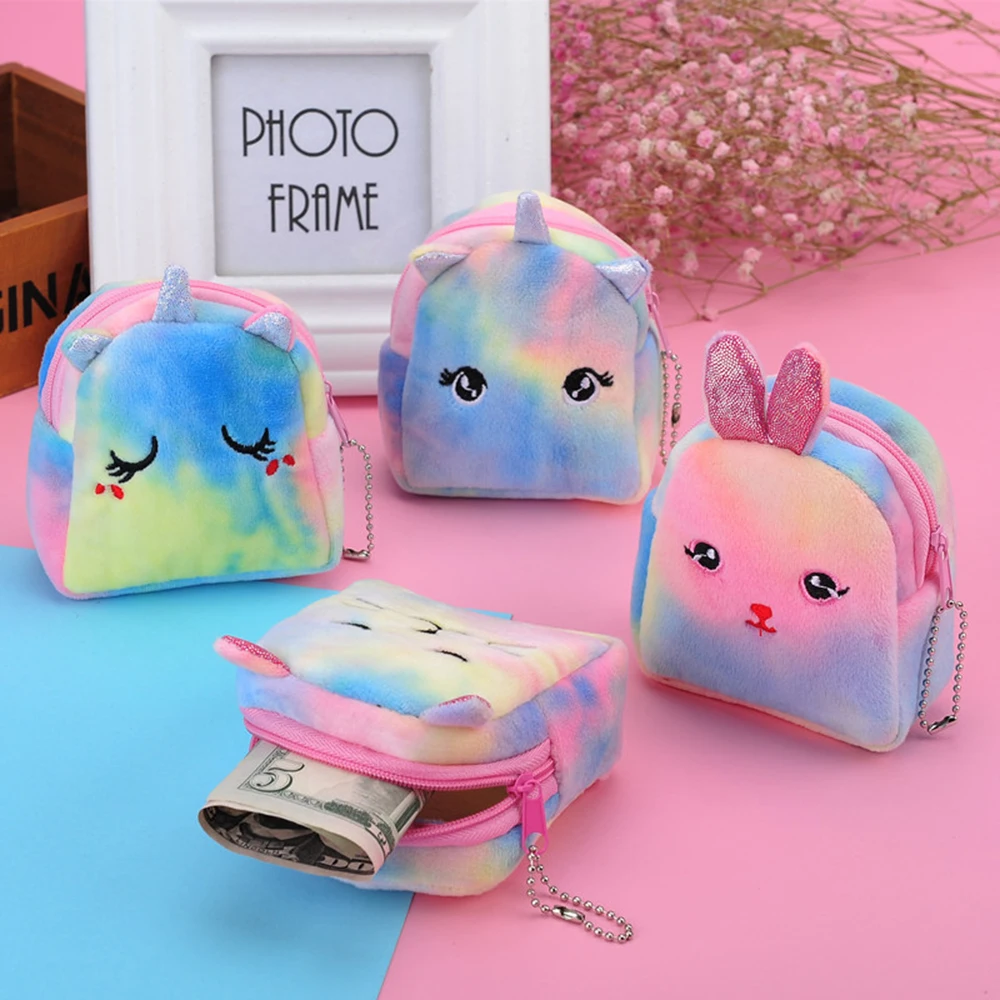 Kawaii Unicorn Earphone Storage Bag U Disk Sd Card Data Cable Organizer Pocket Kawaii Student Sundries Coin Key Bag Headphone Ac