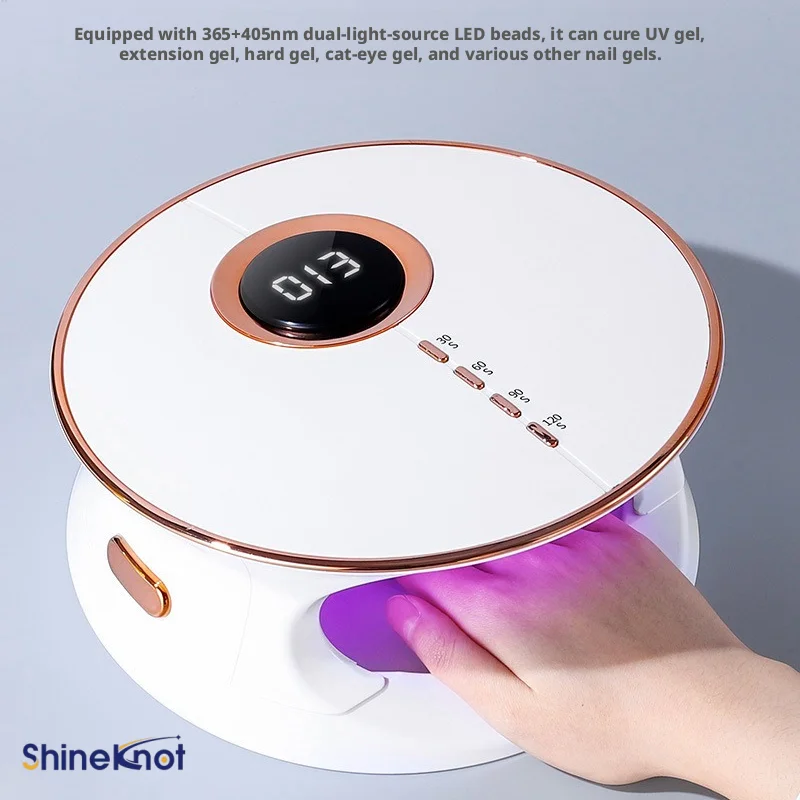 

SHINEKNOT 168W Smart Sensor Nail Lamp Large-Capacity High-Power UV Light 42 LEDs 365nm-405nm UV Curing Lamp Nail Salons Designed