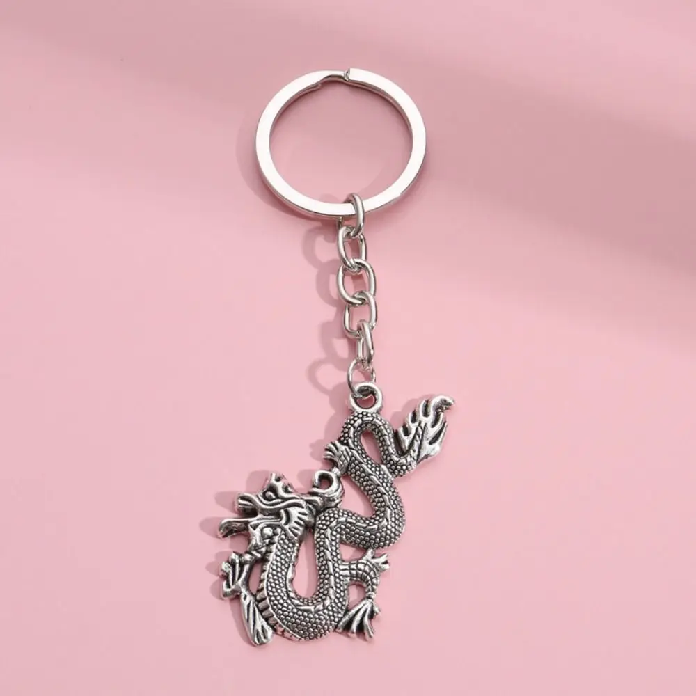 

Decoration Chinese Dragon Dragon Year Keychain Fashion Creative Dragon Pendant Alloy Retro Dragon Keyring Jewelry Gifts