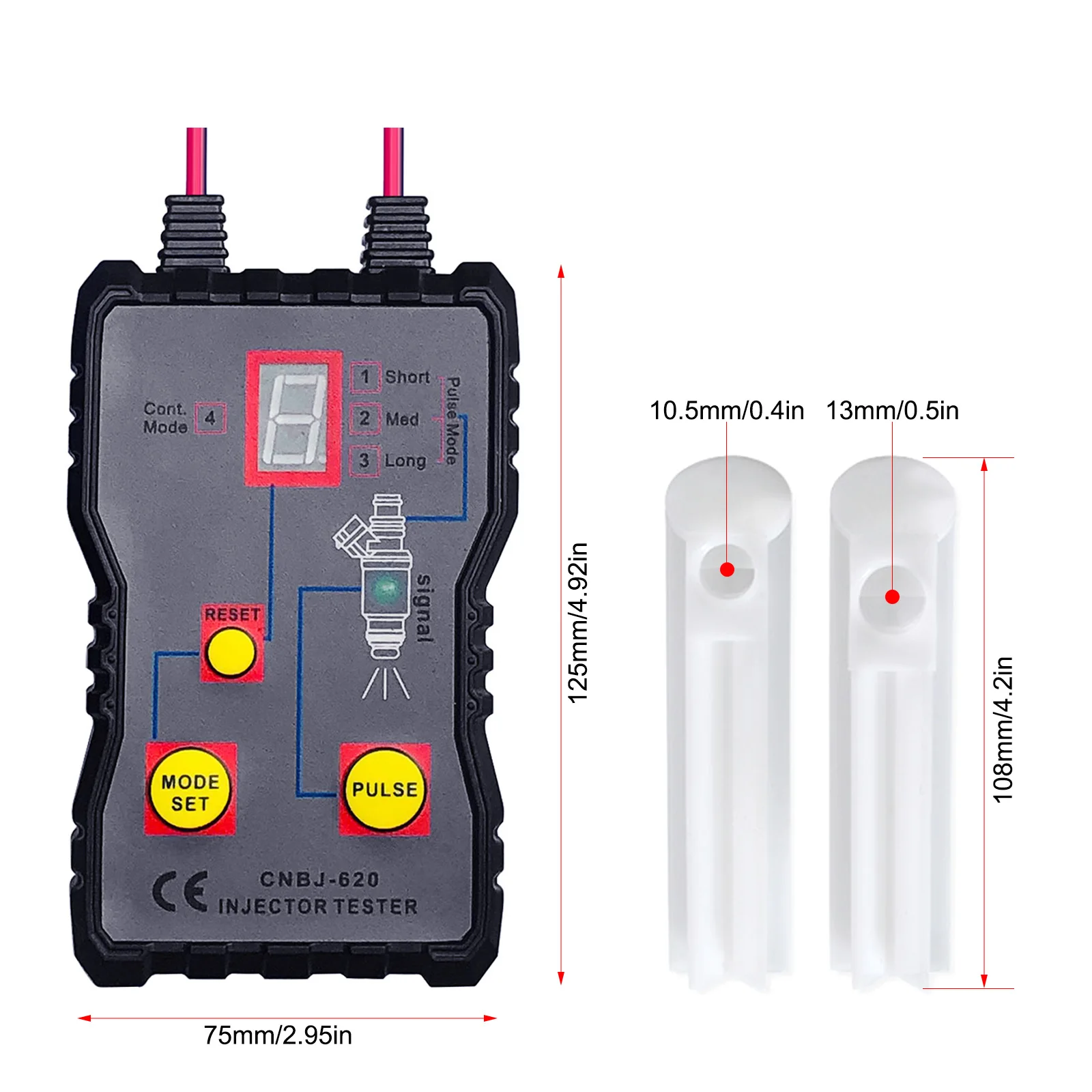 Car Fuel Injector Tester and Cleaner Tool LED Display 4 Pulse Modes Fuel System Scanner Diagnostic Tool For Auto