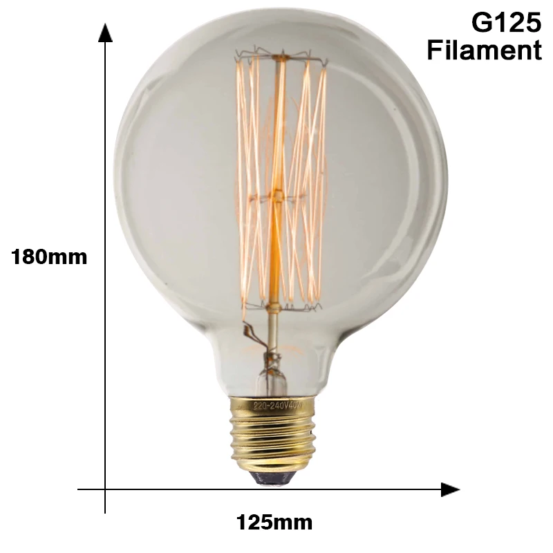 Retro Edison Gloeilamp E27 40W 220V A60 ST64 G80 G95 T45 Gloeilamp Ampul Vintage Edison Lamp gloeidraad Voor Home Decor - afbeelding 1