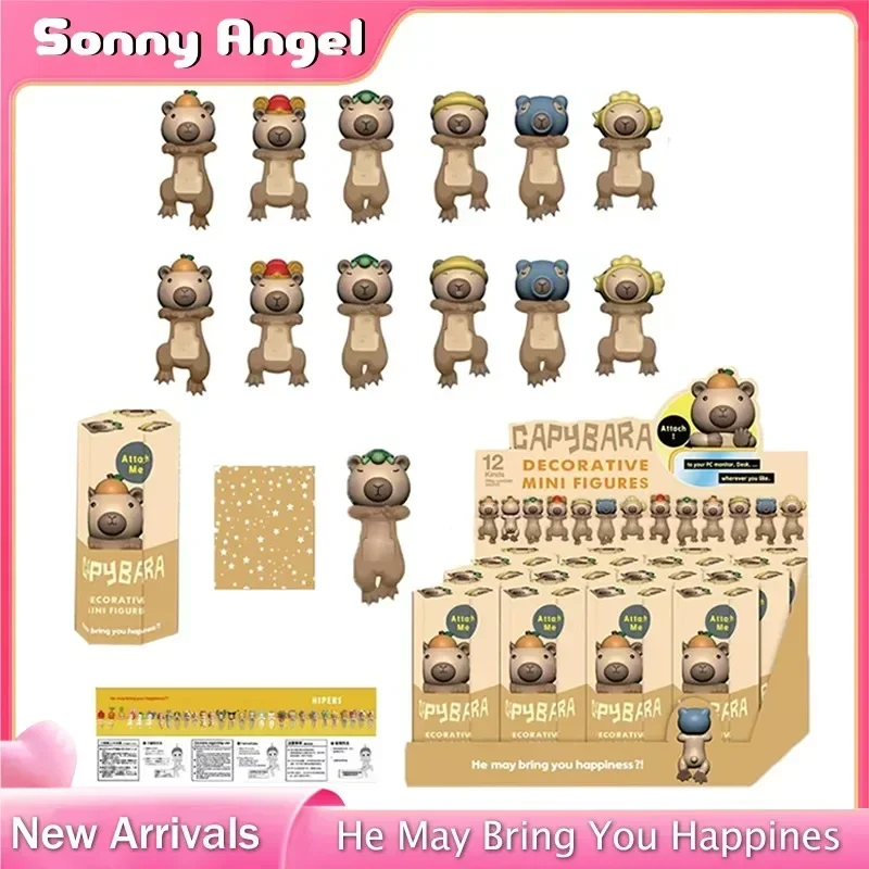 

New Angel Capybara Series Hippy Harvest Cute Hippy Doll Fashion Car Cell Phone Ornament Kids Toys Birthday Gifts Blind Box