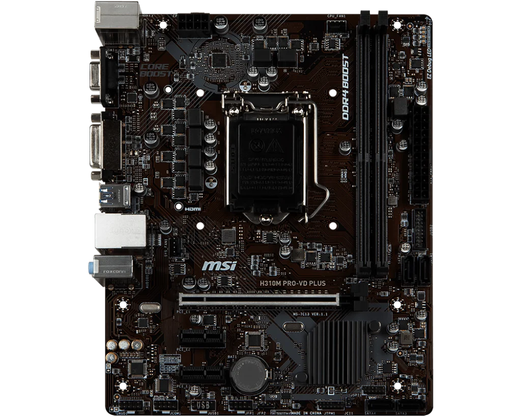 Новый гнездо MSI H310M PRO VD PLUS Intel LGA-1151 Micro-ATX LGA 1151 с поддержкой памяти DDR4