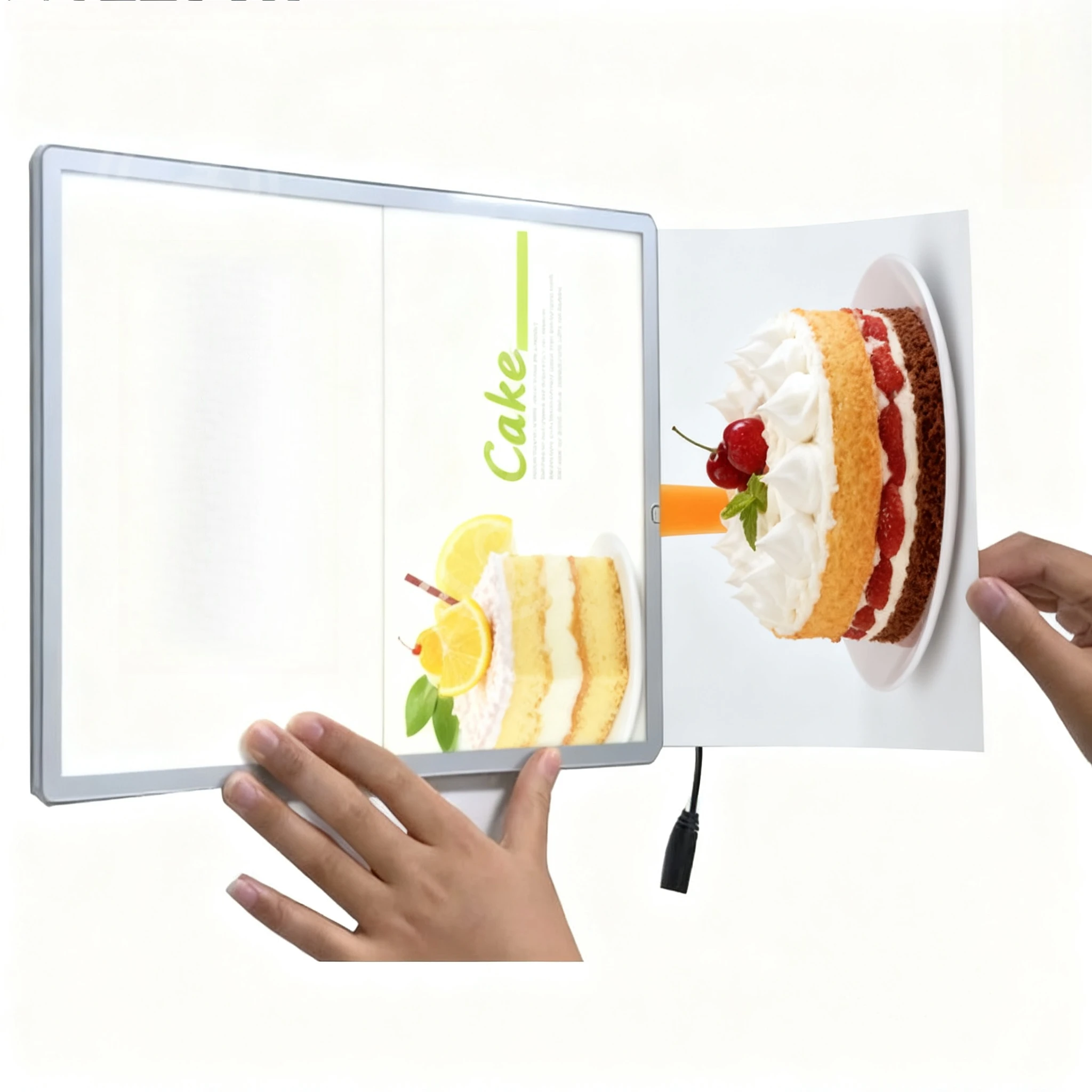 لوحة مخصصة Led الإعلان للأعمال عرض ضوء تسجيل سليم A4 أضواء بار ملصق القائمة مجلس علامات معدنية الاكريليك شعار النيون