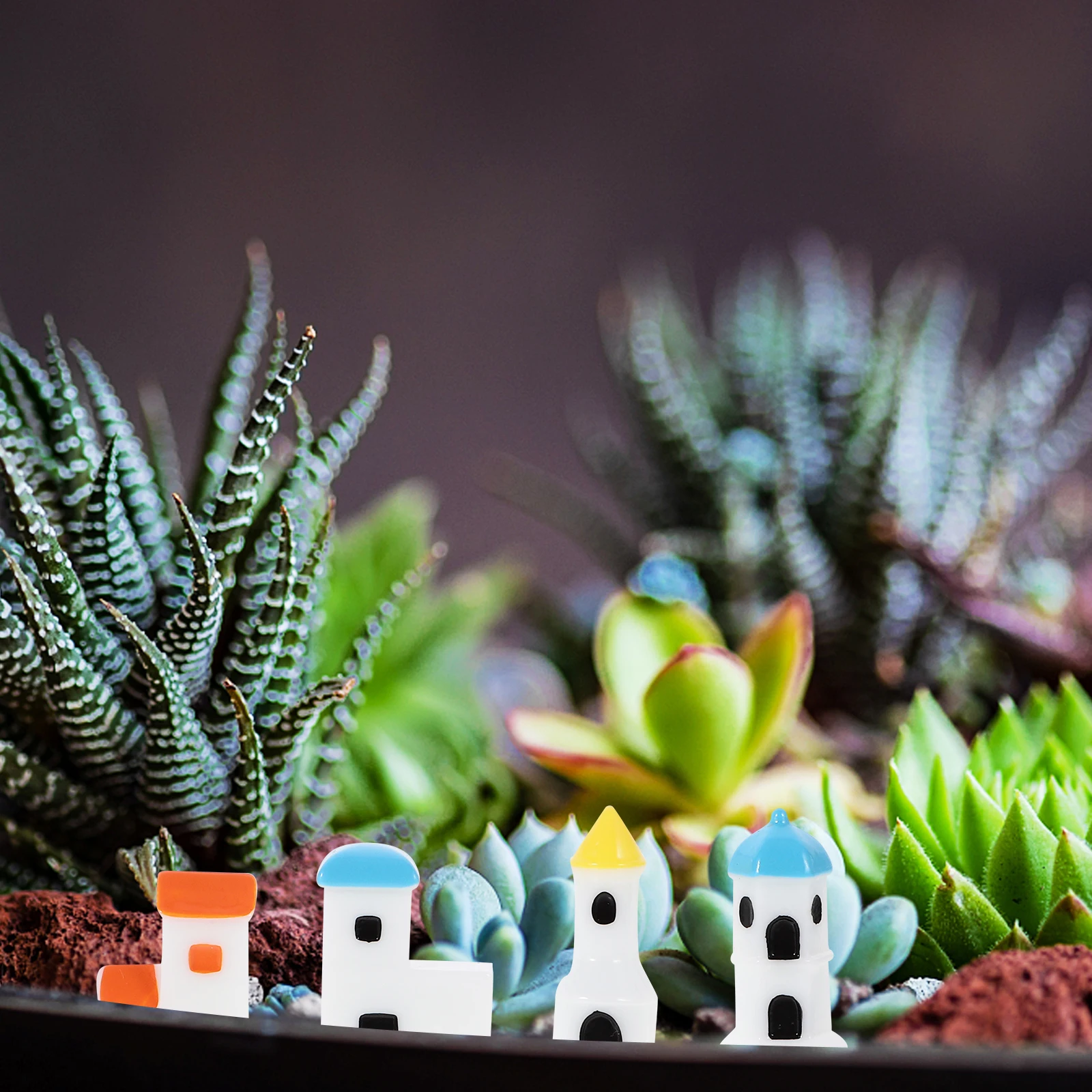

12 Pcs Micro-landscape Small House Decorations Miniature Ornament Mini-landscape Crafts Garden Miniatures