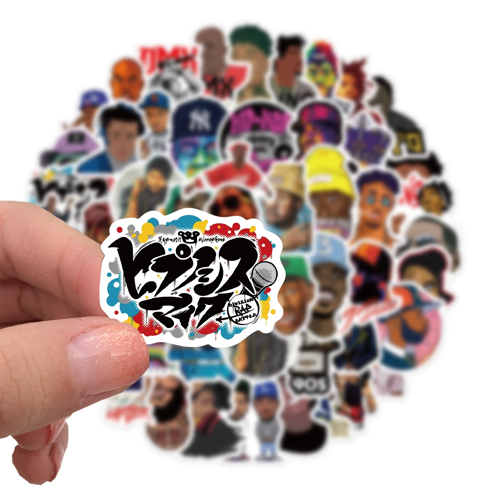 30/65PCS Hiphop Music Cool Rapper Stickers DIY Travel Luggage Phone Laptop Waterproof Classic Toys Decal Rap Star Stickers