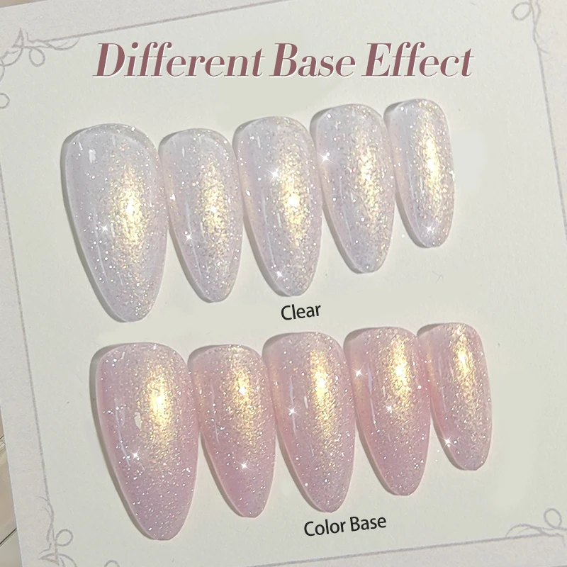 BORN PRETTY 10 ミリリットルオーロラパールキラキラジェルネイルポリッシュグリッター虹色ソークオフ UV ジェル半永久ワニス DIY マニキュア