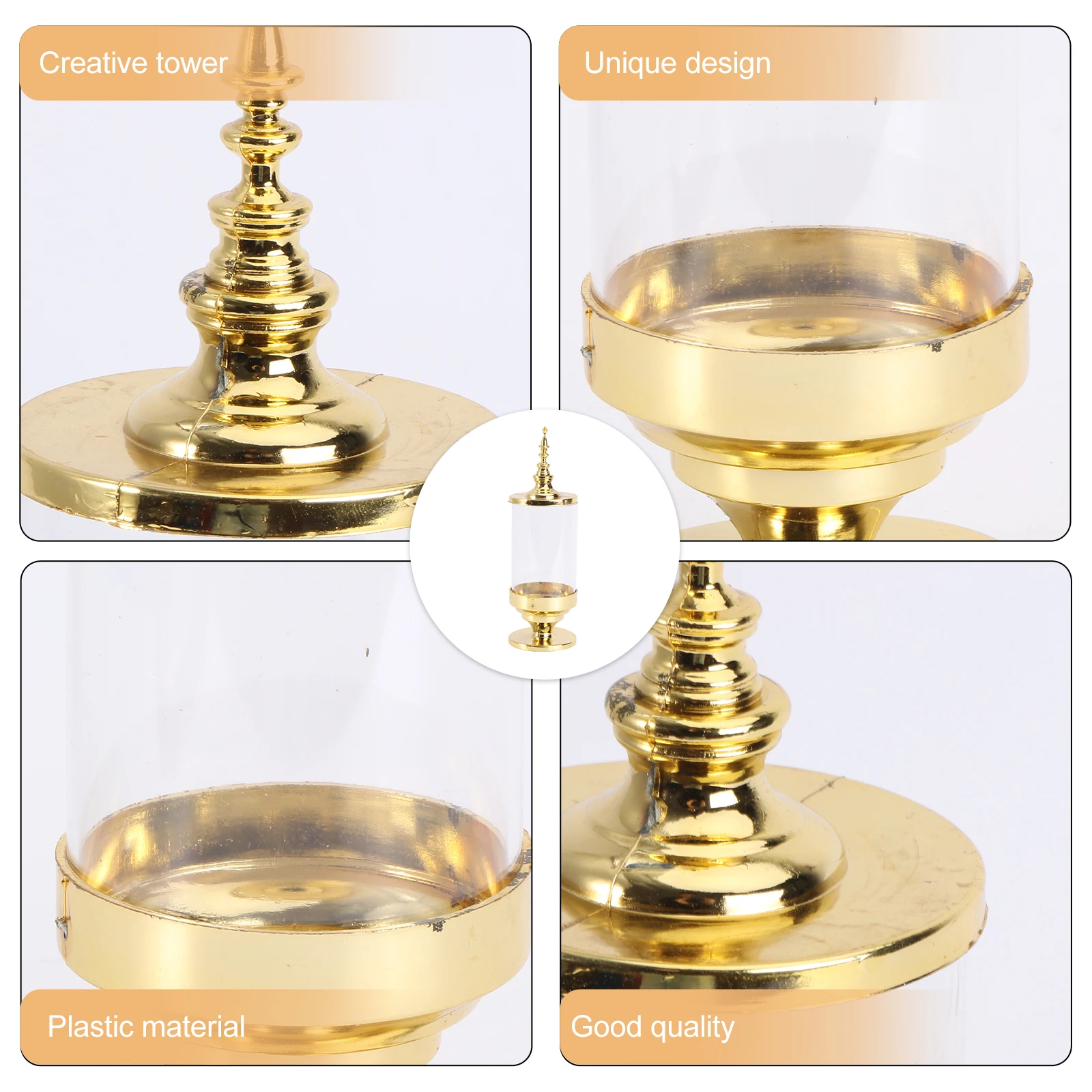 

3pcs Candlestick Shaped Candy Boxes for Birthday Wedding Party Favor Container Plastic Storage Box Gift Holder