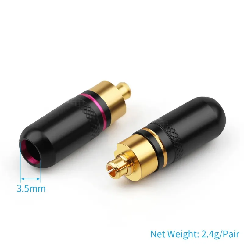 Conector Jack MMCX para N2002 DK-3001es10 ue900 se535 enchufes de auriculares HIFI adaptadores mmcx de Pin de auriculares de Metal chapado en oro