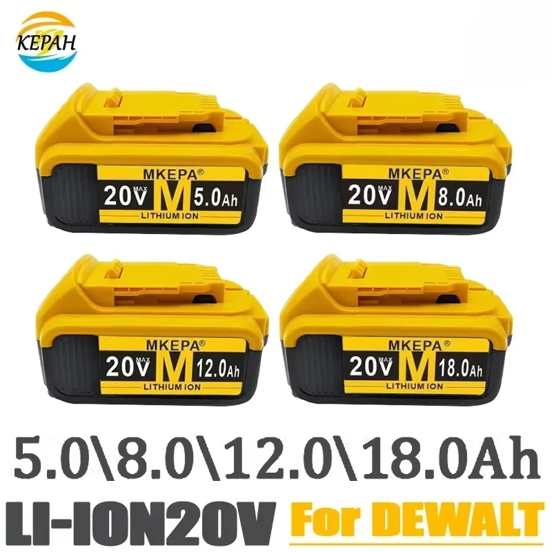 

New 100% Original 18000mAh 20V for Dewalt Power Tool Battery DCB206 20V 18.0Ah Battery DCB206 20V Battery DCB205 DCB204-2