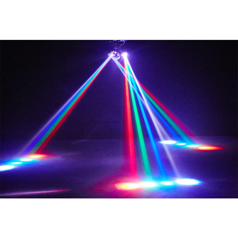 80W RGBW LED Stage Disco Moving Head Lights Rotating Party Beam&Laser&Strobe Light DMX Sound Activated For Home KTV Bar