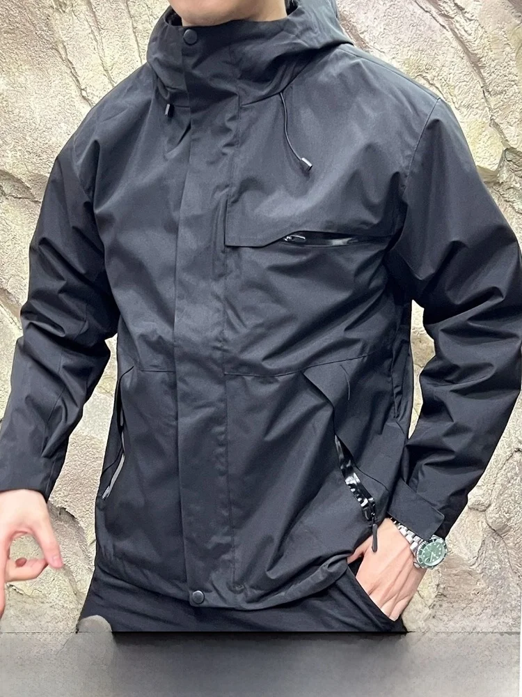 

ex Outdoor Windproof Fce Lined Hooded Jaet Casual Men's Autumn Winter Removeable Vest Series Jaet Stand Fit