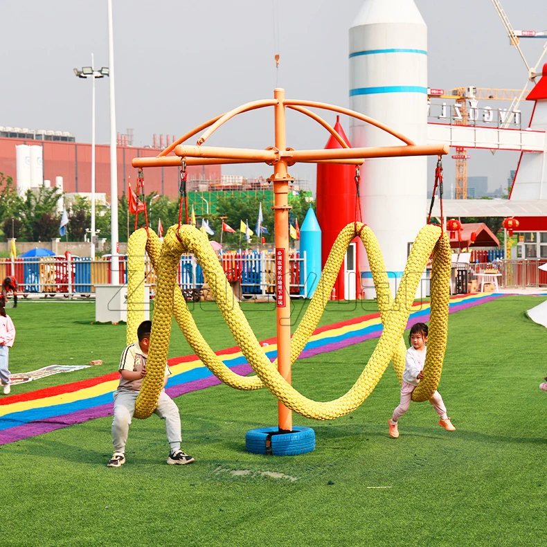 Novo design de produtos de diversões playground balanço giratório ao ar livre conjunto de balanço de corda marítima para crianças e adultos