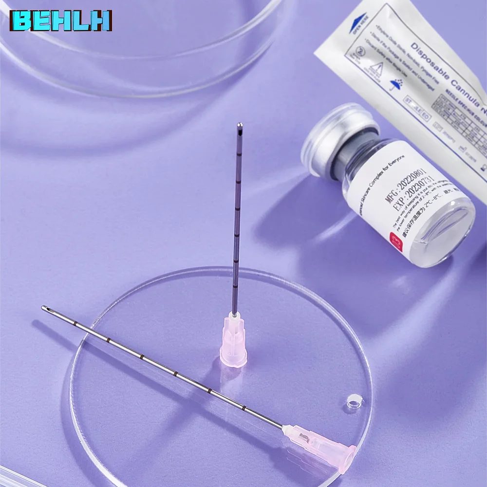 Disposable Fine Blunt-tip cannulas 22g 25g Hyaluronic acid facial filling nose slight blunt needle