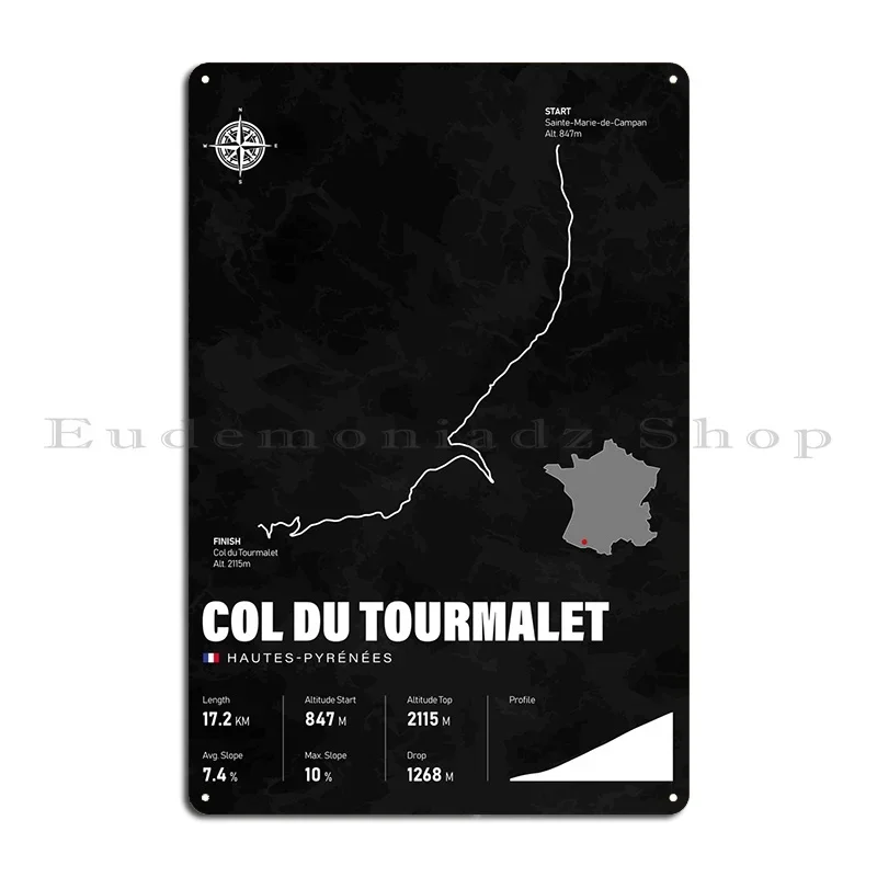 Col Du Tourmalet Eastside Metal Sign Living Room Garage Cinema Customize Classic Tin Sign Poster