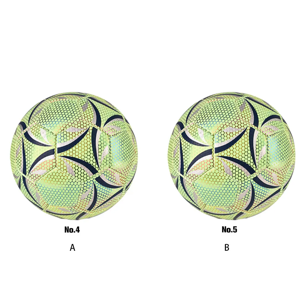 

PU Fashionable Pattern Soccer Ball Companion For Practice Standard Size Luminous Football Training