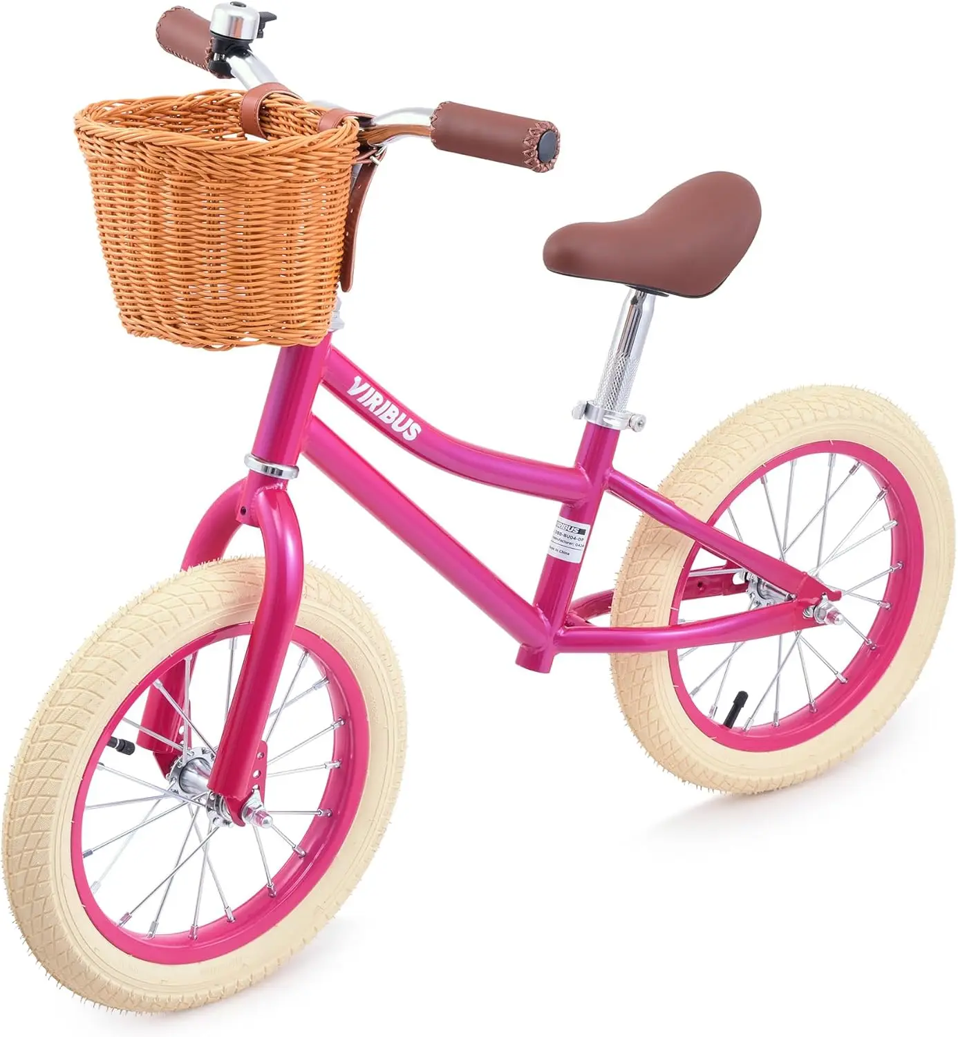 Balance Bike, 14 inch Balance Bike for 3+ 4 5 6 7 Year Old Boy Girl, Balance Bike with Basket for Big Kids, Kids Bikes