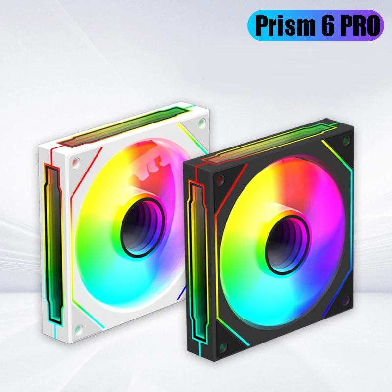 OEM Prism 6 PRO ventilador de chasis de 120mm, ARGB Synchro, espejo infinito de 3 lados, ventilador de refrigeración para ordenador