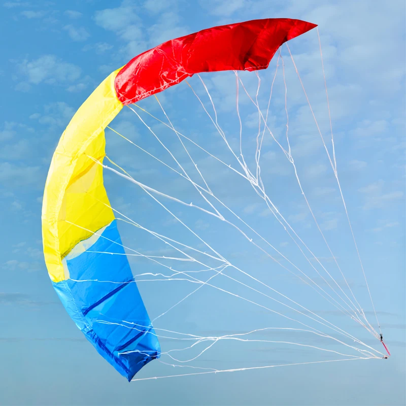 1PCS 81cm Paraglider Baldachin 20D Nylon Fallschirm Kopf mit Draht Leichte Langlebige Regenschirm Tuch für Indoor Outdoor fliegen