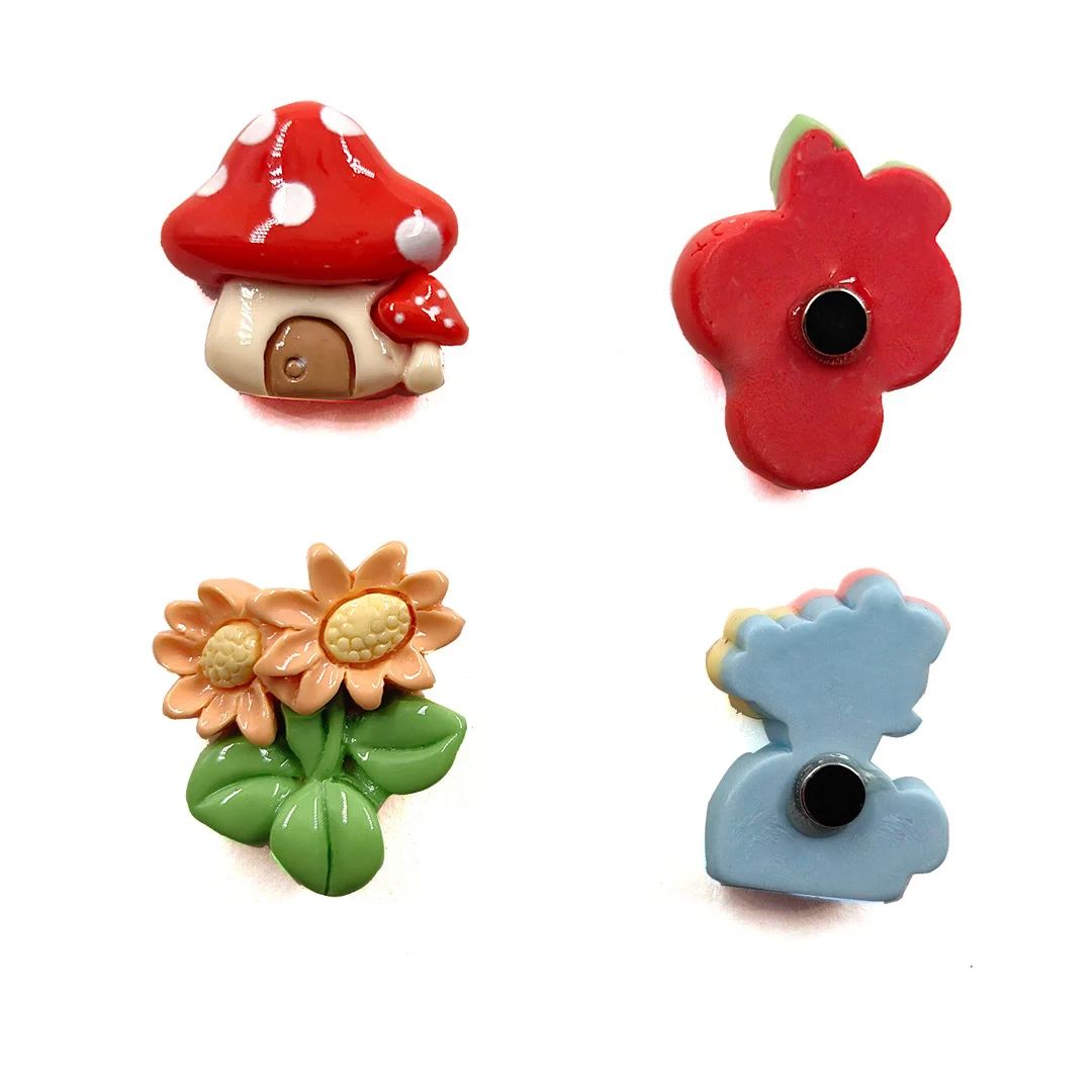 10pcs Forest Flower Mushroom Tree Trump Fridge Magnet Whiteboard Refrigerator Megnetic Message Post Home Kitchen Decoration view 3