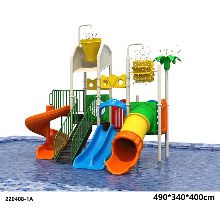 Attrezzatura per acquascivolo in plastica di alta qualità per mini piscina parco acquatico per bambini parco giochi d'acqua all'aperto per bambini