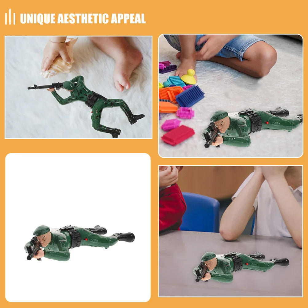 2-teiliger elektrischer Krabbelsoldat für Jungen, interaktiver Familienspaß, einzigartiger ästhetischer Reiz, langlebiges Konstruktionssoldat-Spielzeug