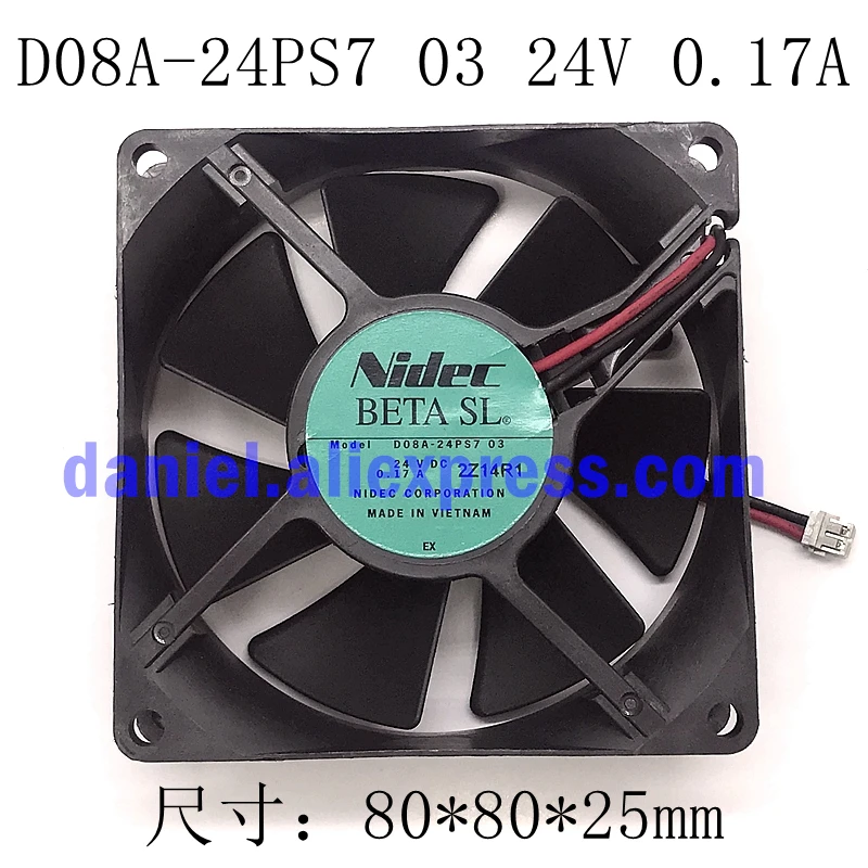 

D08A-24PS7 03 8025 24V 0.17A Inverter Amplifier Inverter Industrial Control Fan