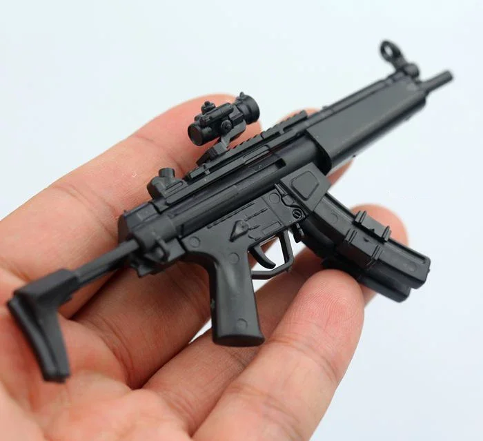 1/6 MP5 Submachine Gun Dualclip Plastic Assemble Firearm Puzzle Model For 1/6 Soldiers Military Weapons Building Blocks