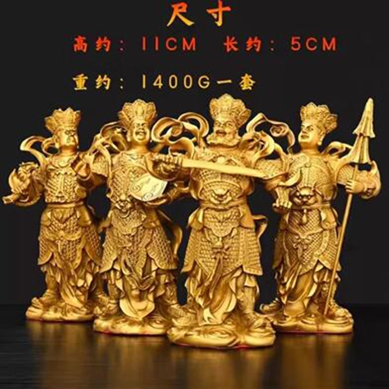 

Brass Four Great Vajra Statues Home Furnishings in Buddhist Temples