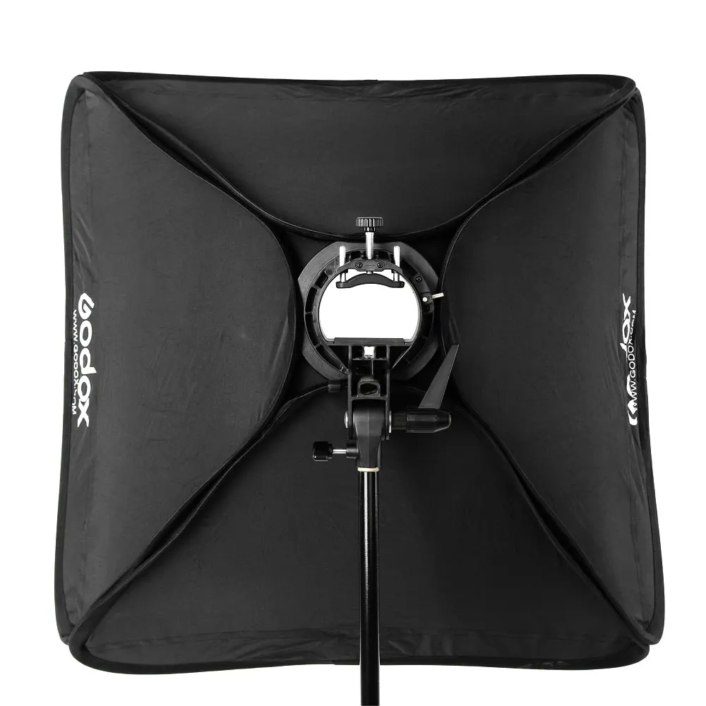 Godox 40cm 50cm 60cm 80cm Ajustable Speedlight Flash Softbox + S Type Bracket Bowens Mount Kit for Speedlite Studio Shooting