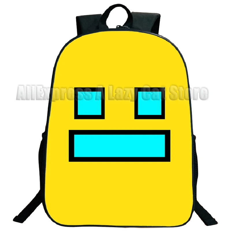 Angry Geometry Dash Backpack Anime Storage Student School Bag forniture Cartoon Print uomo donna Work Computer zaino regalo