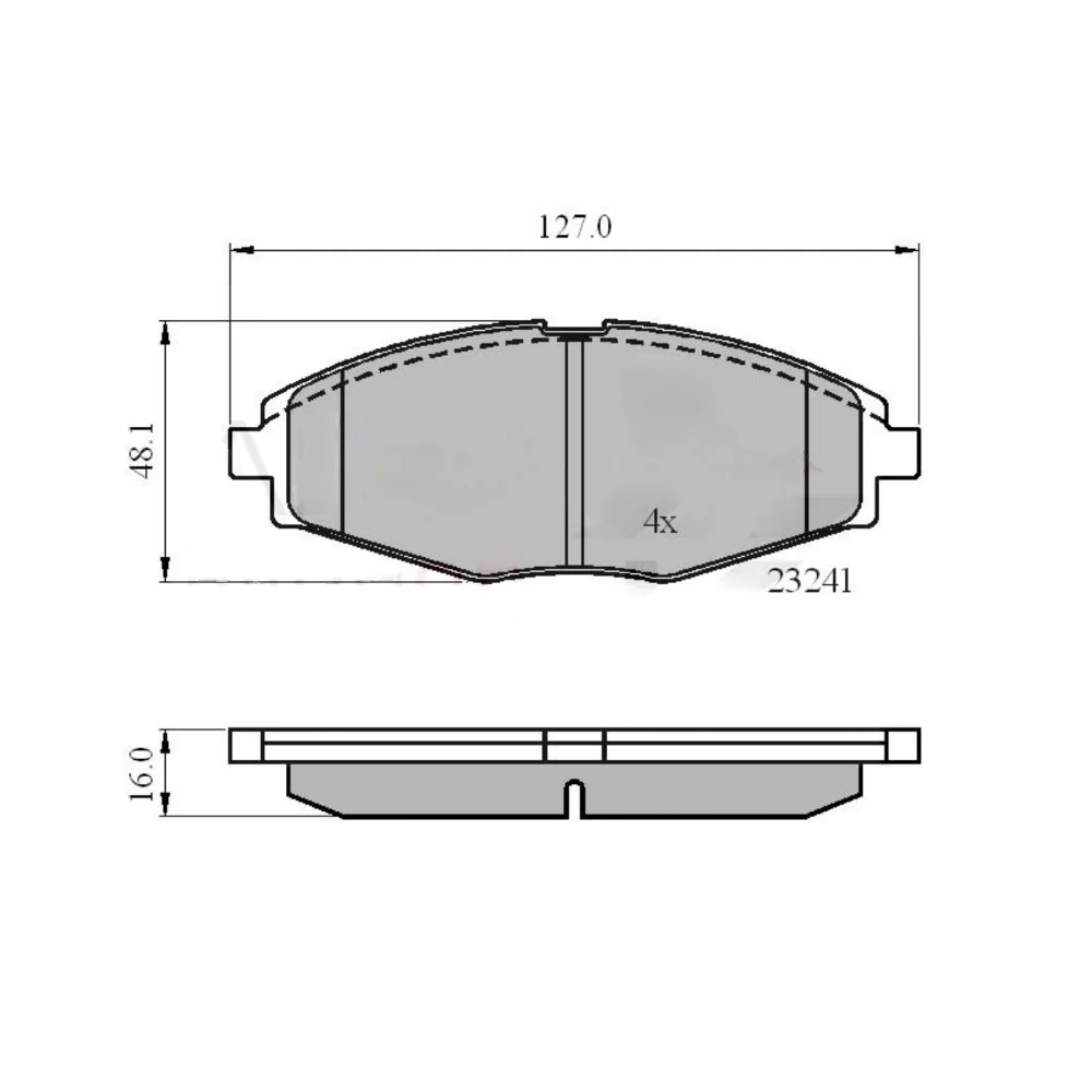 Kampas Rem Semi-Metalik Profesional Baru Buatan China Model GDB3195 untuk Kendaraan Chevrolet Kode Penjualan 96446176 & 96281945