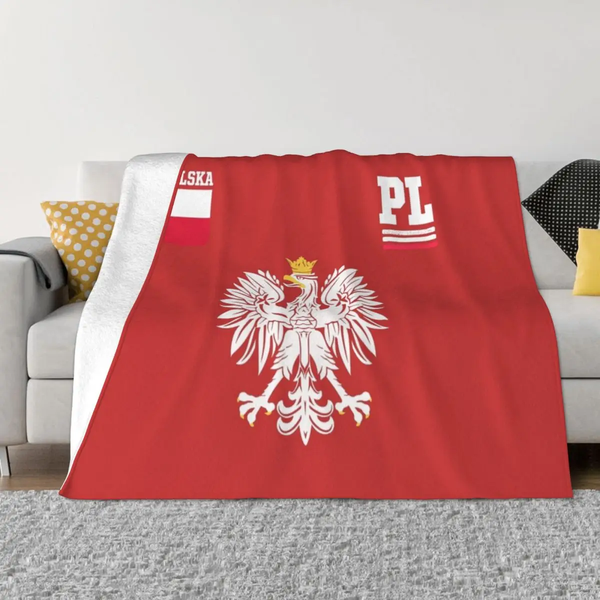 Poland Fan Polish Eagle Polska Flag Throw Blanket valentine gift ideas Fashion Sofa Blankets Camping Blanket